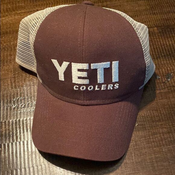 YETI Dark Brown Cap with Embroidered Logo - Picture 1 of 6